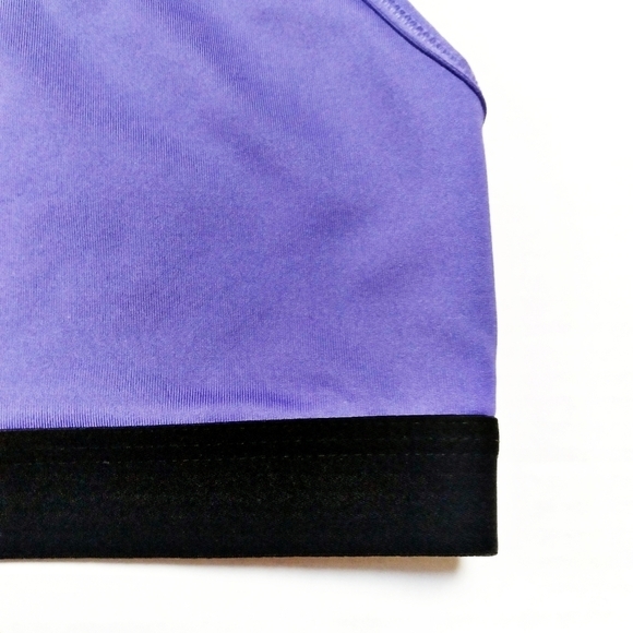 Nike Dri Fit Purple Swoosh Logo Sports Bra - Picture 5 of 8